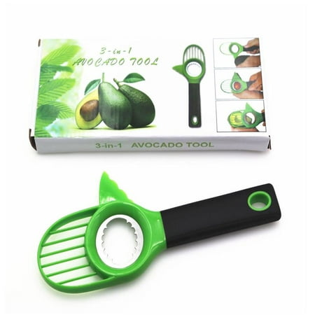 

Avocado Slicer 3 in 1 with Silicon Grip Handle Avocado Shea Corer Splitter Pitter Cutter Pit Remover Multifunctional Fruit Knife