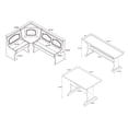 thumbnail image 5 of Home Square 2-Piece Set with Dining Nook Set and Cushion Set in Blue, 5 of 21