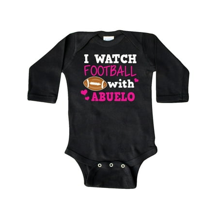 

Inktastic I Watch Football with My Abuelo Gift Baby Boy or Baby Girl Long Sleeve Bodysuit