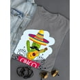 thumbnail image 3 of Cinco De Mayo Cactus W Guitar Shaped T-Shirt Women -Image by Shutterstock, Female Large, 3 of 4