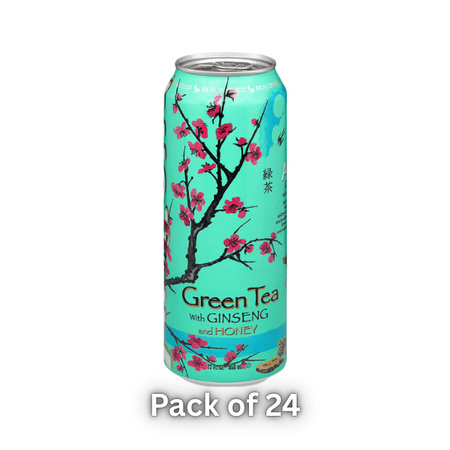 Arizona Iced Tea Green Tea Real Brewed, 23 fl oz Cans, 24 Pack