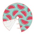 thumbnail image 2 of Daiia Watermelon Drawing Merry Christmas Tree Skirt , Xmas Large Lace-up Tree Skirt, Santa Snowflakes Rustic Home Decorations New Year Party Farmhouse Decor-36", 2 of 7