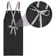 thumbnail image 3 of Delantal de chef con espalda cruzada para hombres y mujeres con correas ajustables y bolsillos grandes, lona, negro, 3 of 3