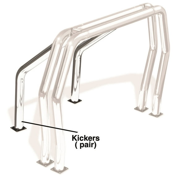Go Rhino 9560PS Rhino Bed Bars; Kickers Fits select: 1999-2019 CHEVROLET SILVERADO, 2013-2018 RAM 1500