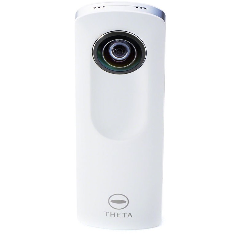 Ricoh Theta M15 Digital Camera (White) + Selfie Stick + 6Ave