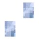 thumbnail image 1 of Matsuzay Carpeta Cuaderno Suministros de oficina Color flexible Multiusos Dulce regalo Trabajo Escuela Papel Bloc de notas Diario Pocketbook Gris 2piezas, 1 of 6