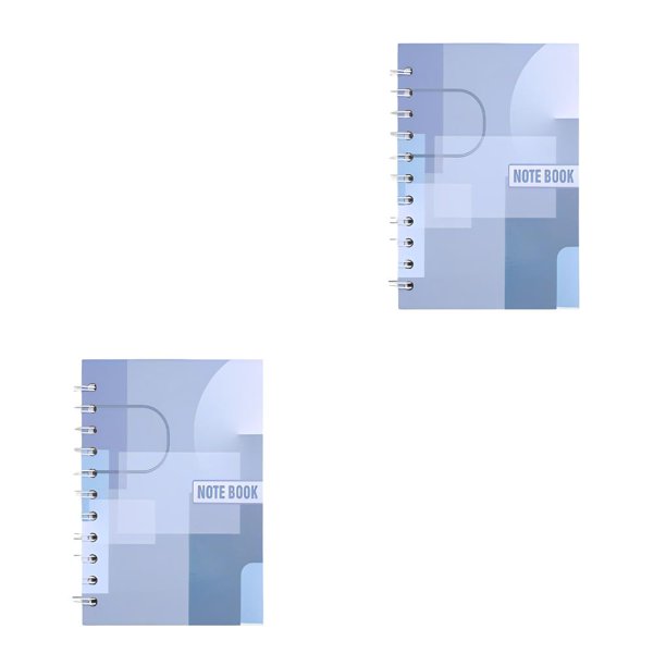 Matsuzay Carpeta Cuaderno Suministros de oficina Color flexible Multiusos Dulce regalo Trabajo Escuela Papel Bloc de notas Diario Pocketbook Gris 2piezas