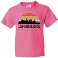 thumbnail image 3 of Inktastic Los Angeles California Skyline Retro Youth T-Shirt, 3 of 5