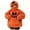 Orange, variant on Red Unisex Cosplay Pajamas Polyester Funny Pumpkin Hooded Casual Pajama Set, Oversized Onesie Jumpsuit S