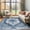 Blue-Gray, variant on Jakolive 8x10 Light Brown Floor Rug, Vintage Oriental Design, Machine-Washable. A Large Low-Pile Carpet - Soft, Plush, Non-Slip, Stain-Resistant, Fade-Proof, Ideal for Living Rooms and Bedrooms