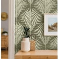 thumbnail image 5 of NextWall Grassland Palm Peel and Stick Wallpaper (Charcoal & Sand), 5 of 7