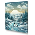 thumbnail image 2 of Designart "Frosty Winter Forest in Blue & White" Landscapes Canvas Wall Art - Farmhouse Blue Forest Winter Bedroom Canvas Wall Art, 2 of 6