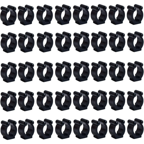 tegongse 40Pcs Wall Mounted Fishing Rod Rack Fishing Rod Clips Organizers for Garage Billiards Cue Locating Clip Display Holder