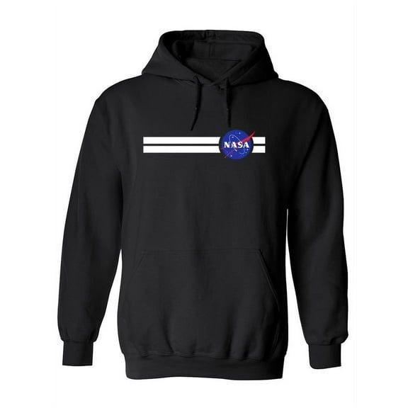 NASA Nasa White Stripes Hoodie Women -NASA Designs, Female XX-Large