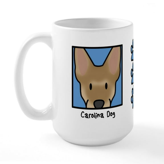 CafePress - Anime Carolina Dog Large Mug - 15 oz Ceramic Large White Nolvety Mug