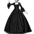 thumbnail image 2 of yoeyez Renissance Women's Dress Square Neck Flare Sleeve Lace Princess Dress Retro Victorian Dress Medieval Court Ball Gown 2024 halloween costumes for women, 2 of 7