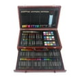 thumbnail image 2 of RUseeN 143 Pcs Deluxe Art Set, Painting Drawing Art Supplies, Oil Pastels, Colored Lead, Solid Powder Cakes, Crayons Set in Wooden Case, Art Kit Box for Kids, Teens, Adults, Artists, Beginners, 2 of 7