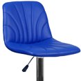 thumbnail image 6 of Blue Vinyl Embellished Stitch Adjustable Height Barstool, 6 of 10