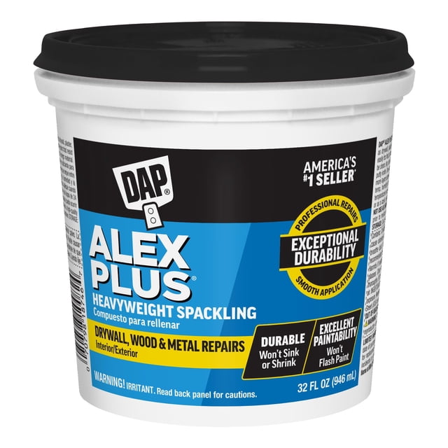 Spackling DAP INC Alex Plus, cuarto de galón, 946 ml, color blanco DAP NA