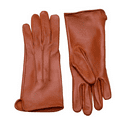 thumbnail image 2 of Genuine Leather Unlined Women Dress Gloves With Beautiful Standard Length Extended Up to 2 Inches From Wrist (Cognac, Medium), 2 of 2