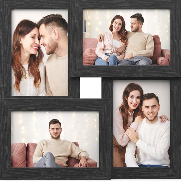4-Pack Collage Frames for 4x6 Pictures, Black 4x6 Collage Picture Frames with Glass Front – Wall Decor Set 