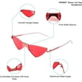 thumbnail image 2 of Gafas de sol FEISEDY Small Cat Eye para mujer PUNK Party Metal, 2 of 5