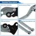 thumbnail image 4 of Palancas de freno y embrague largas únicas para Ducati 821 MONSTER 2014-2017, palanca de freno ajustable en 6 posiciones, aleación de aluminio tono titanio, 1 par, 4 of 7