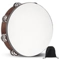 thumbnail image 1 of Pandereta Wirmevi, percusión manual de madera, 25 cm, con bolsa, 1 of 7