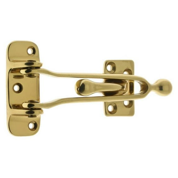 Idh by St. Simons 28062-003 Solid Brass Security Guard with Ball End, Polished Brass