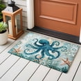 thumbnail image 4 of Ocean Creature Front Door Rugs 2x3 ft Eight Pawfish Corals Sea Stars Small Rug for Entryway Non Slip Washable Bathroom Door Mat Absorbent Floor Mat for Indoor Entrance, 4 of 9