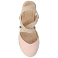 thumbnail image 4 of Journee Womens Ashlee Platform Espadrille Wedge Sandals, Widths Available, 4 of 9