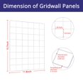 thumbnail image 2 of Paneles de pared con rejilla WELLCO, 40 x 30 cm, metal blanco, paquete de 8, 2 of 8