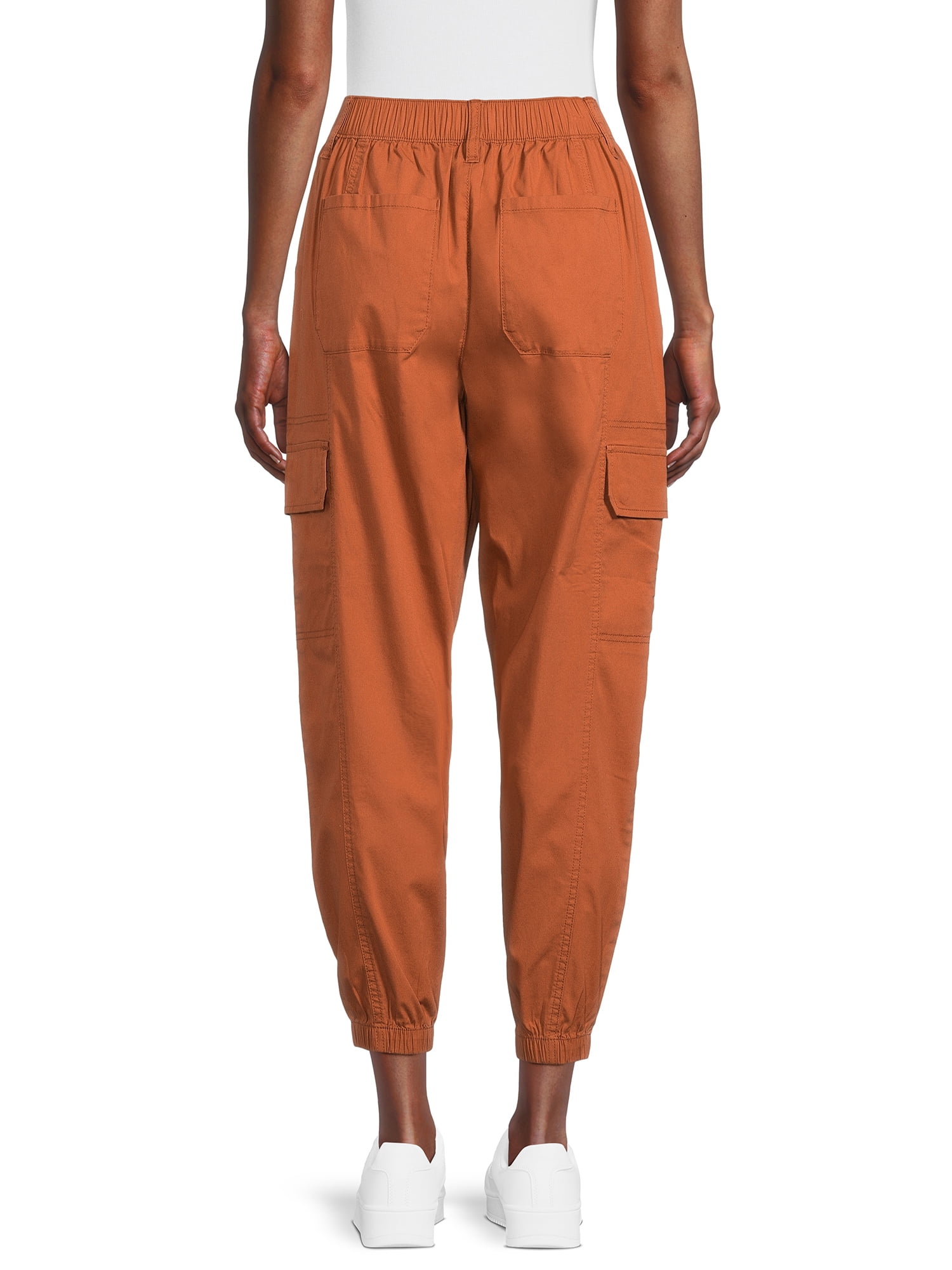 Time and Tru Women's Parachute Cargo Jogger Pants, 26", 27", 28" Inseam, Sizes XS-XXXL