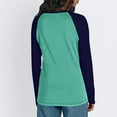 thumbnail image 5 of BiZtdJrK Womens Tunic Tops Color Block Raglan Long Sleeve Crew Neck T Shirts Lightweight Loose Fit Casual Fall Tee Shirt Mint Green XXL, 5 of 6
