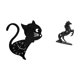 thumbnail image 5 of Reloj de pared,Reloj de pared con diseño de gato para guardería,sala de juegos y interior,Estatua del caballo,Estatua de caballo,escultura de resina animal decorativa,Figuras de caballos, 5 of 8
