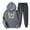 Gray, variant on USSUMA Woman Sweatsuits 2 Piece Set Hoodie for Women Long Sleeved Pullover Sweatpant Outfits Pocket Drawstring Print Tracksuit Elastic Waist Stylish Jogger Sets Plus Size Daily Sports Fall Suit