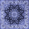 thumbnail image 1 of Ahgly Company Indoor Square Medallion Blue Traditional Area Rugs, 5' Square, 1 of 4