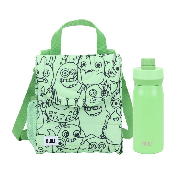 Built Kids Reusable Lunch Bag and 16 fl oz Cascade Stainless Steel