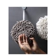 thumbnail image 6 of Holzlrgus 2 Pack Chenille Hand Towels - Kitchen Hand Towels with Loop - Hanging Hand Towels for Bathroom - Soft Absorbent Hand Bath Towels (2 Grey), 6 of 7