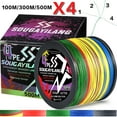 thumbnail image 1 of Sougayilang 4 Strands Braided Fishing Line 100/300/500M 18-88LB Multifilament Super Strong PE Line, 1 of 9