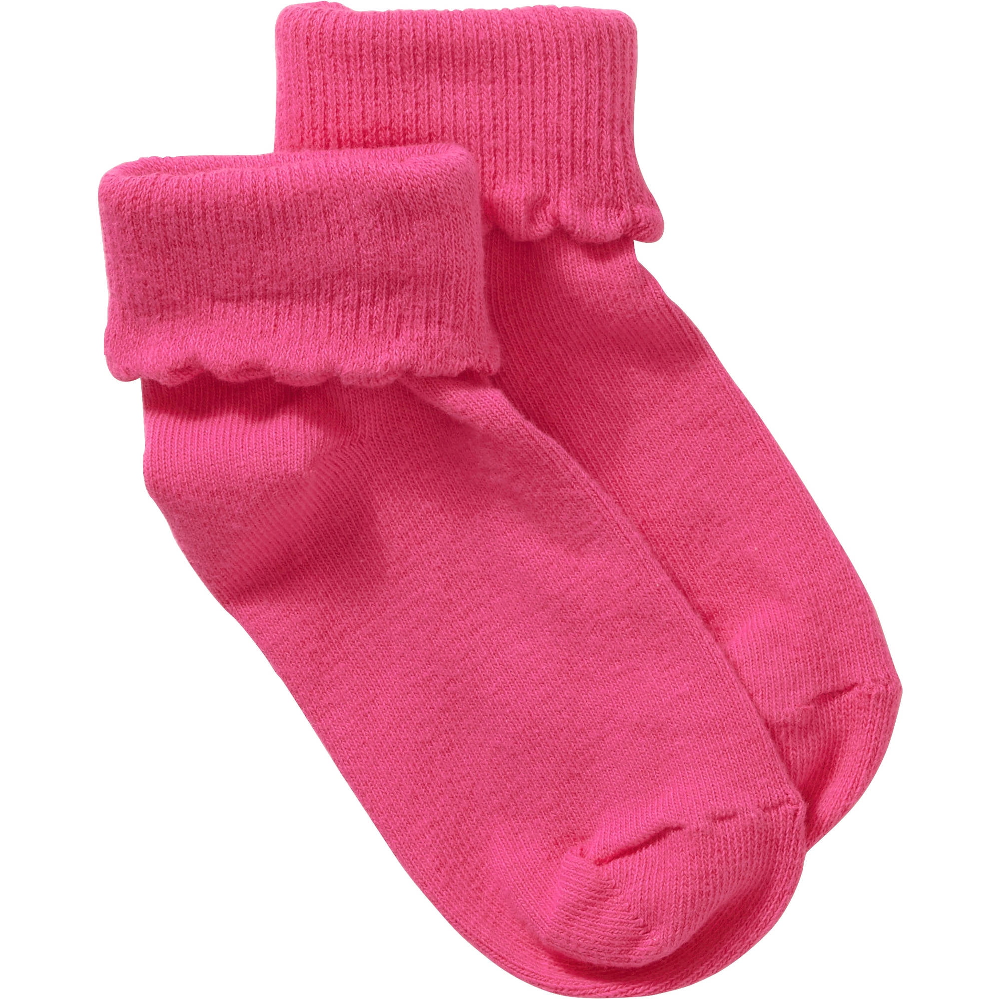 Gildan Girls' Scallop Cuff Socks 6 Pack by
