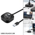 thumbnail image 3 of Conector centrador USB de 4 puertos Adaptador divisor Extensor de expansión para computadora portátil, computadora portátil, mouse, escritorio Usb3.0 negro 0.2m shamjiam Divisor de hub, 3 of 9