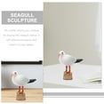 thumbnail image 3 of Homoyoyo 2Pcs Lifelike Seagull Bird Statue Realistic Plastic for Office and Living Room Decor, 3 of 8
