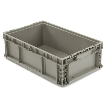 Monoflo International NRSO2415-07 24 x 15 x 7.5 in. Straight Wall Container Solid Stackable, Gray