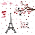thumbnail image 3 of Adhesivos de pared con forma de corazón con forma de rama de árbol, Torre Eiffel, 3 of 4