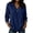 Dark Blue, variant on Women's Collared V Neck Long Sleeve Tunic Tops Button Decor Curved Hem Flowy Blouses to Wear with Leggings Fall Clothes, Black, S