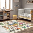thumbnail image 2 of Kids Rugs for Playroom, Educational Rug for Learn The ABC Alphabet, 3x4ft ftBeigeSoft Machine Washable Non-Slip Cute Dinosaur Carpet for Classroom Toddler Nursery Kids Room Decor Mat, 2 of 5