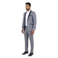 thumbnail image 2 of Tazzio Slim Fit Satin Shawl Lapel 2 Piece Tuxedo Suit Set, 2 of 4