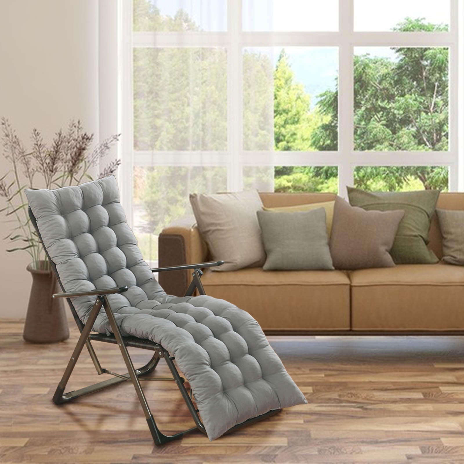 Muecwrye Outdoor Cushions Clearance, 63"x20" Chaise Lounge Cushions, Office Chair Cushion, Lounge Chair Cushion for Lawn Pool Outdoor Indoor Patio Home Furniture