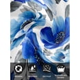 thumbnail image 7 of Blue Flowers Cloth Napkins Set of 8 Reusable Dinner Napkins, Spring Watercolor Leaves Floral Plants Cocktail Napkin Washable Table Napkins for Wedding/Holiday Party/Baby Shower 20"x20", 7 of 7